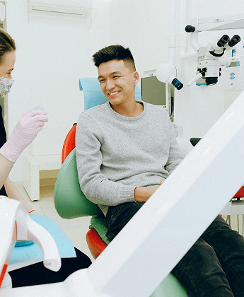 A man going for a dental checkup