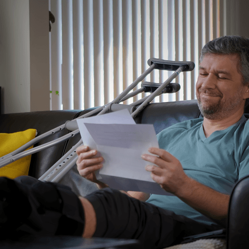 A man in a wheelchair